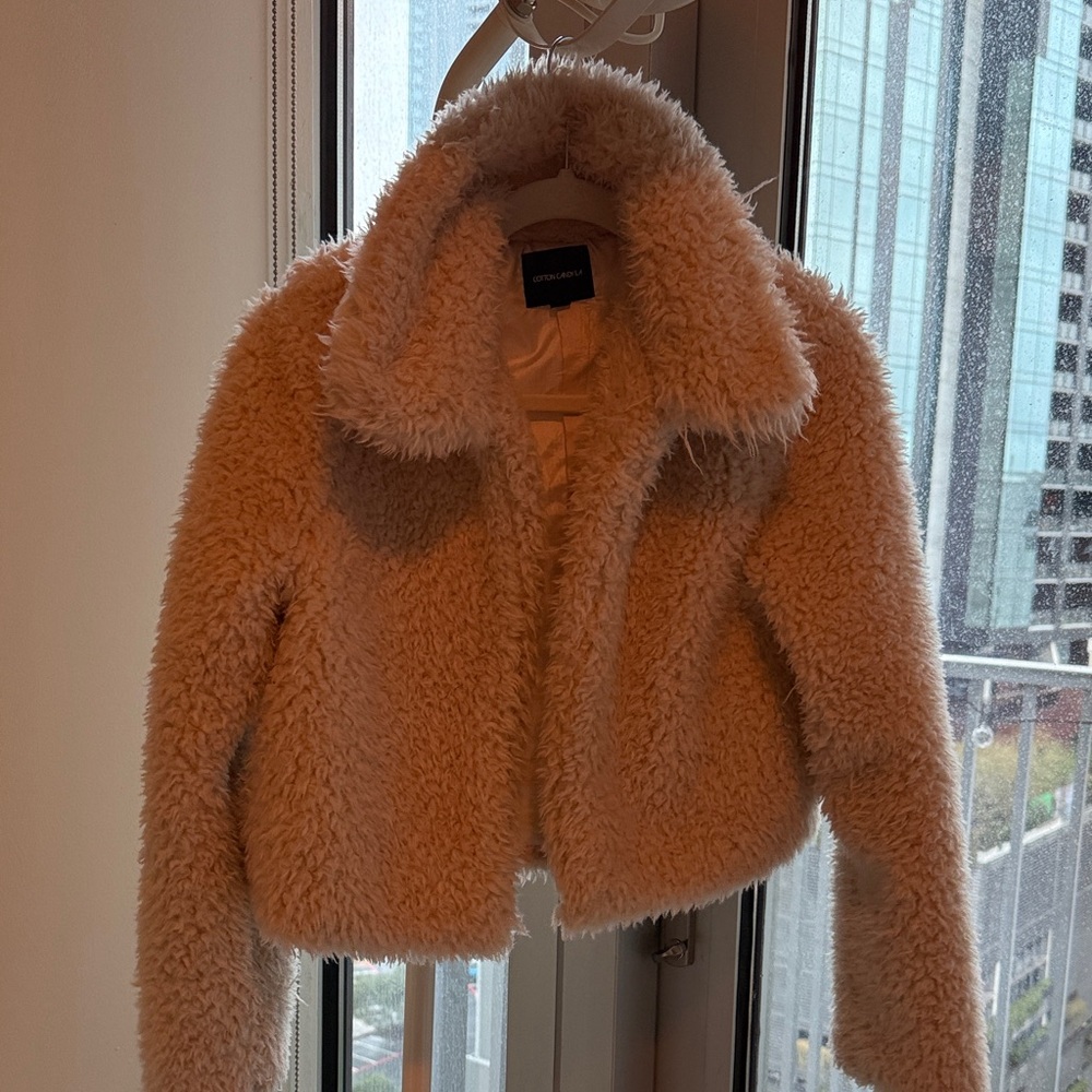 Cream Fuzzy Jacket